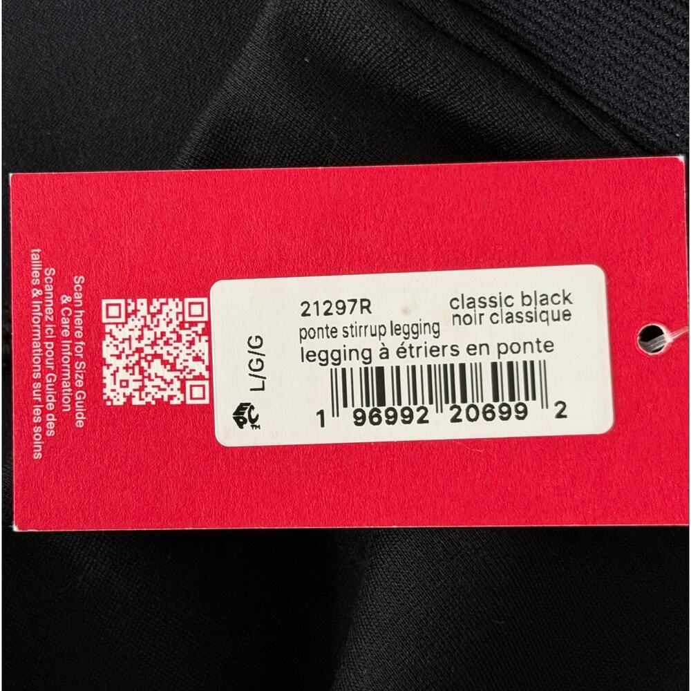 Spanx Ponte Stirrup Leggings Classic Black Large Athletic Yoga 21297R NWT - Picture 10 of 11
